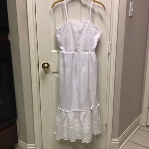 Japna White eyelet maxi dress. Junior size L